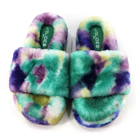 J/SLIDES NWOB Bryce Genuine Shearling Platform Slipper Chunky Fuzzy Slide - Picture 1 of 5